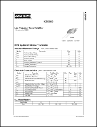 KSD880 datasheet: NPN Epitaxial Silicon Transistor KSD880