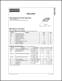 KSE13005F datasheet: NPN Silicon Transistor KSE13005F