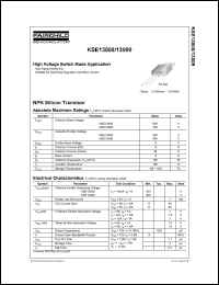 KSE13008 datasheet: NPN Silicon Transistor KSE13008