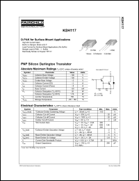 KSH117I datasheet: PNP Silicon Darlington Transistor KSH117I