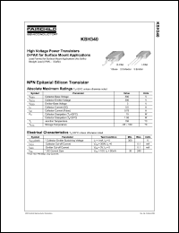 KSH340 datasheet: NPN Epitaxial Silicon Transistor KSH340