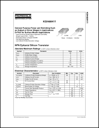 KSH44H11 datasheet: NPN Epitaxial Silicon Transistor KSH44H11