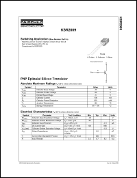 KSR2009 datasheet: PNP Epitaxial Silicon Transistor KSR2009