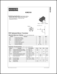 KSR2101 datasheet: PNP Epitaxial Silicon Transistor KSR2101