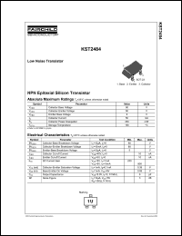 KST2484 datasheet: NPN Epitaxial Silicon Transistor KST2484