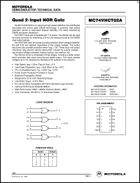 MC74VHCT02AD datasheet: Quad 2-Input NOR Gate MC74VHCT02AD