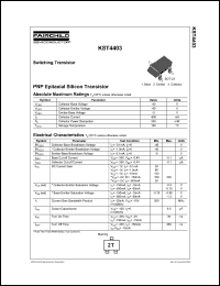 KST4403 datasheet: PNP Epitaxial Silicon Transistor KST4403