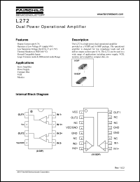 L272 datasheet: Dual Power Operational Amplifier L272