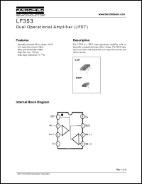 LF353 datasheet: Dual Operational Amplifier (JFET) LF353