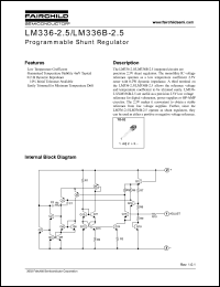 LM336BX25 datasheet: Programmable Shunt Regulator LM336BX25