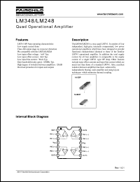 LM348 datasheet: Quad Operational Amplifier LM348