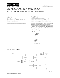 MC7809A datasheet: 3-Terminal 1A Positive Voltage Regulator MC7809A