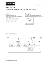MC78T15 datasheet: 3-Terminal 3A Positive Voltage Regulator MC78T15