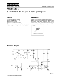 MC79M06 datasheet: 3-Terminal 0.5A Negative Voltage Regulator MC79M06