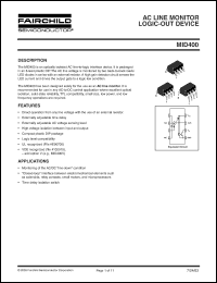 MID400 datasheet: AC LINE MONITOR LOGIC-OUT DEVICE MID400