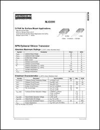 MJD200 datasheet: NPN Epitaxial Silicon Transistor MJD200