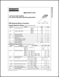 MJE170 datasheet: PNP Epitaxial Silicon Transistor MJE170