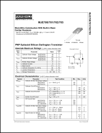 MJE700 datasheet: PNP Epitaxial Silicon Darlington Transistor MJE700