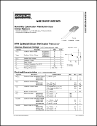 MJE801 datasheet: NPN Epitaxial Silicon Darlington Transistor MJE801