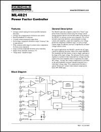 ML4821 datasheet: Power Factor Controller ML4821