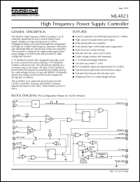 ML4823 datasheet: High Frequency Power Supply Controller ML4823