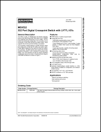 MSX532 datasheet: 532 Port Digital Crosspoint Switch with LVTTL I/Os MSX532