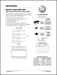 MC74HC32ADR2 datasheet: Quad 2-Input OR Gate MC74HC32ADR2