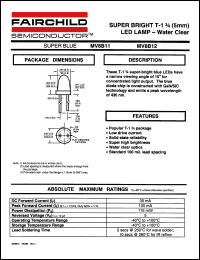 MV8B11 datasheet: SUPER BRIGHT T-1 3/4 (5mm) LED LAMP - Water Clear MV8B11