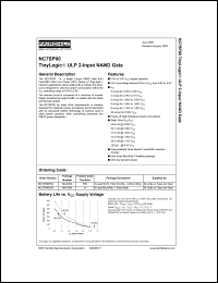 NC7SP00 datasheet: ULP 2-Input NAND Gate NC7SP00