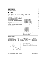 NC7SP86 datasheet: 2-Input Exclusive OR Gate NC7SP86