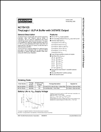 NC7SV125 datasheet: ULP-A Buffer with 3-STATE Output NC7SV125