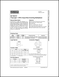 NC7SZ157 datasheet: UHS 2-Input Non-Inverting Multiplexer NC7SZ157