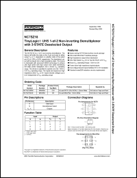 NC7SZ18 datasheet: UHS 1-of-2 Non-Inverting Demultiplexer with 3-STATE Deselected Output NC7SZ18