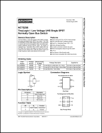 NC7SZ66 datasheet: Low Voltage UHS Single SPST Normally Open Analog Switch or 1-Bit Bus Switch NC7SZ66