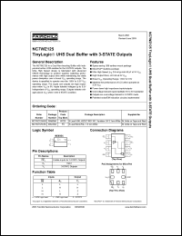 NC7WZ125 datasheet: UHS Dual Buffer with 3-STATE Outputs NC7WZ125