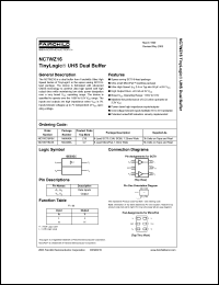 NC7WZ16 datasheet: TinyLogic TM UHS Dual Buffer NC7WZ16