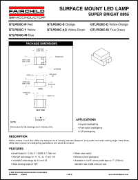 QTLP630C-IB datasheet: SURFACE MOUNT LED LAMP SUPER BRIGHT 0805 QTLP630C-IB