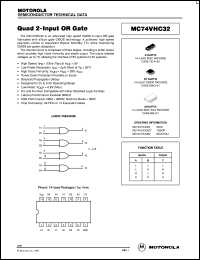 MC74VHC32MEL datasheet: Quad 2-Input OR Gate MC74VHC32MEL