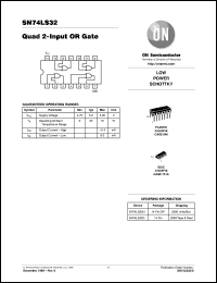 SN74LS32D datasheet: Quad 2-Input OR Gate SN74LS32D