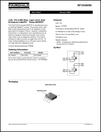 RF1K49090 datasheet: 3.5A, 12V, 0.050 Ohm, Logic Level, Dual N-Channel LittleFET Power MOSFET RF1K49090