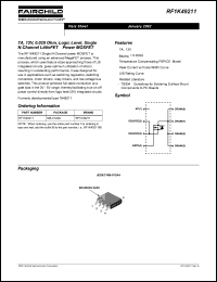 RF1K49211 datasheet: 7A, 12V, 0.020 Ohm, Logic Level, Single N-Channel LittleFET Power MOSFET RF1K49211