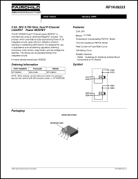RF1K49223 datasheet: 2.5A, 30V, 0.150 Ohm, Dual P-Channel LittleFET Power MOSFET RF1K49223