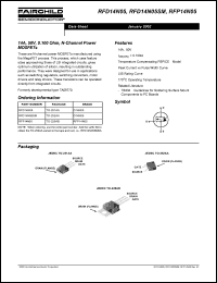 RFD14N05 datasheet: 14A, 50V, 0.100 Ohm, N-Channel Power MOSFETs RFD14N05