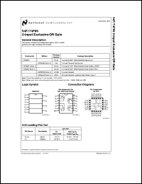 54F86MW8 datasheet: Quad 2-Input Exclusive-OR Gate 54F86MW8