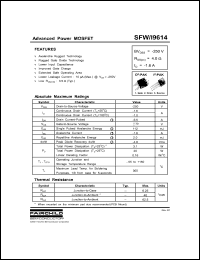 SFI9614 datasheet: P-CHANNEL POWER MOSFET SFI9614