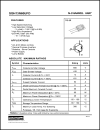 SGH13N60UFD datasheet: N-CHANNEL IGBT SGH13N60UFD