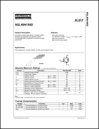 SGL40N150D datasheet: IGBT SGL40N150D