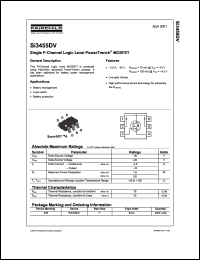 SI3455DV datasheet: Single P-Channel Logic Level PowerTrench MOSFET SI3455DV