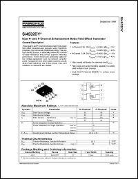 SI4532DY datasheet: Dual N- and P-Channel Enhancement Mode Field Effect Transistor SI4532DY