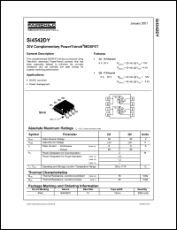 SI4542DY datasheet: 30V Complementary PowerTrench MOSFET SI4542DY